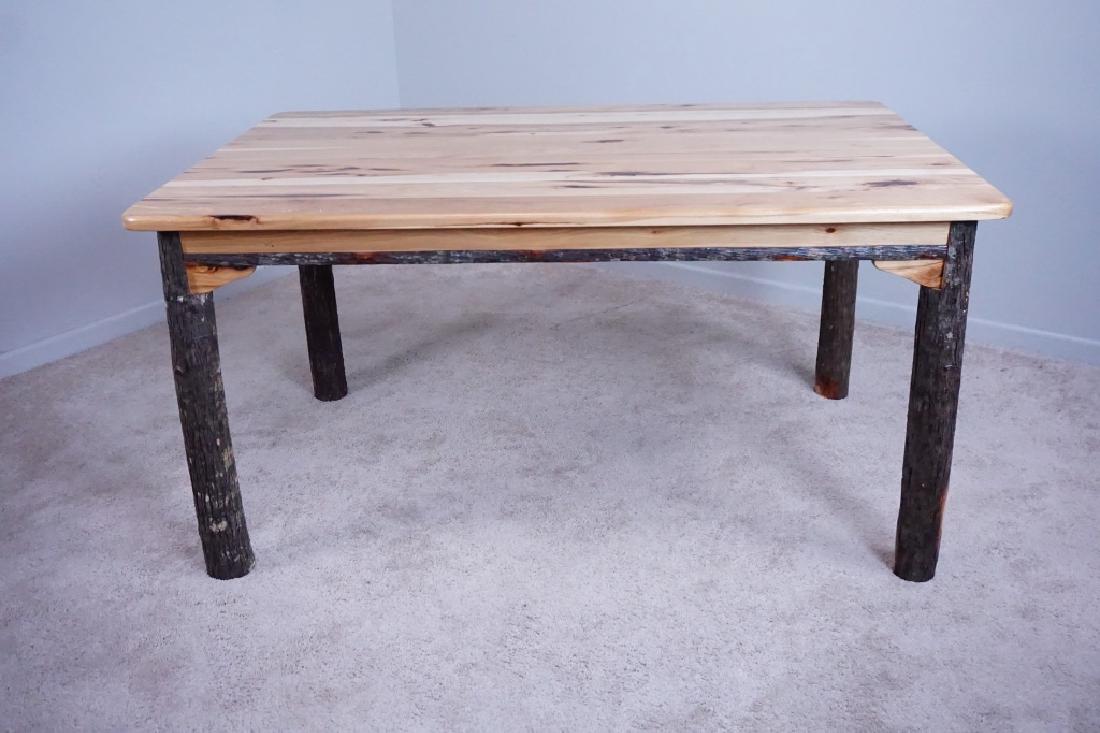 AMISH MADE HICKORY DINING ROOM TABLE (1 of 7)
