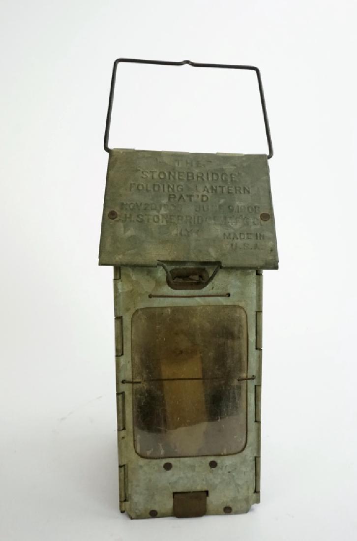 ANTIQUE STONEBRIDGE FOLDING TRENCH LANTERN (1 of 4)