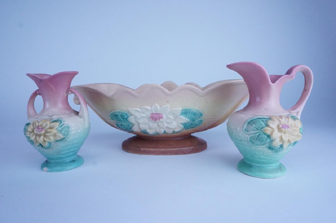 3pc HULL POTTERY WATER LILY SET (1 of 8)