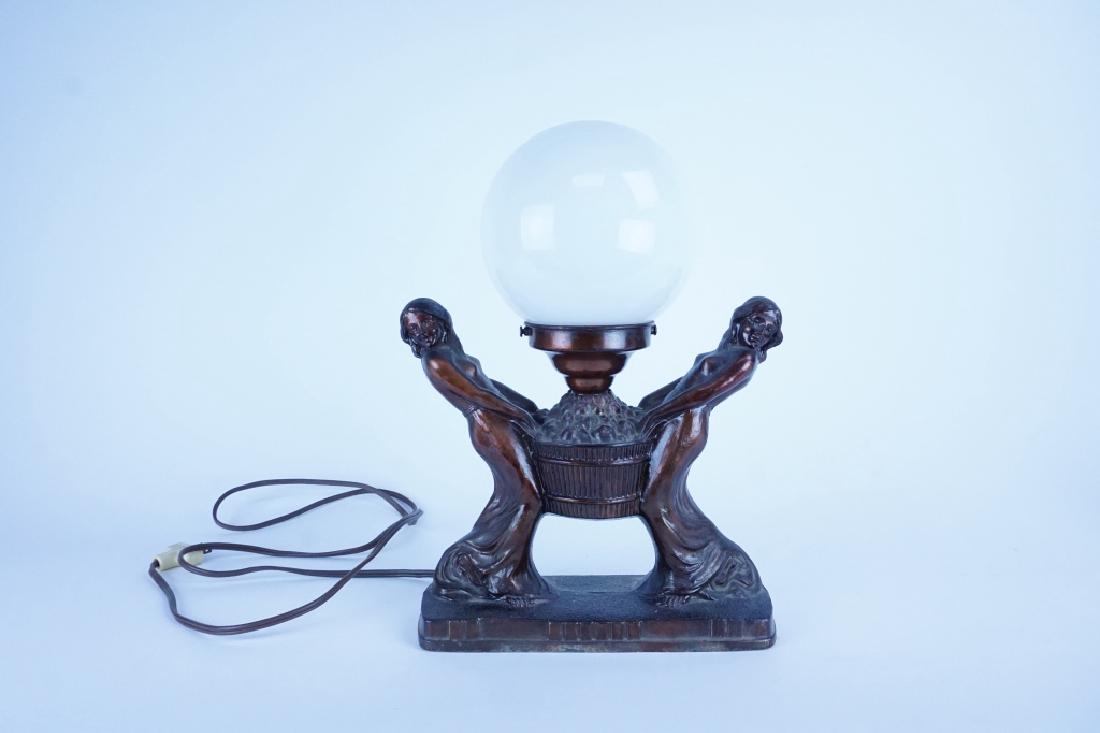 SPELTER DECO FIGURAL LIGHT (1 of 5)