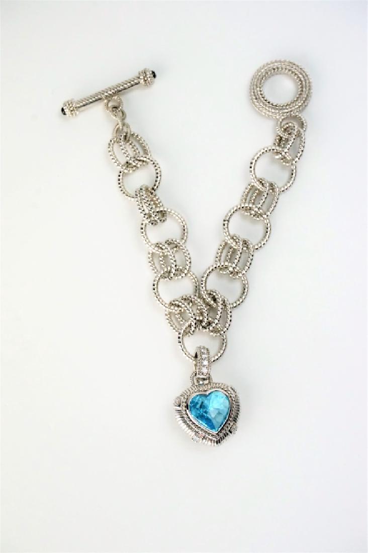 JUDITH RIPKA BRACELET WITH HEART TOPAZ CHARM (1 of 4)