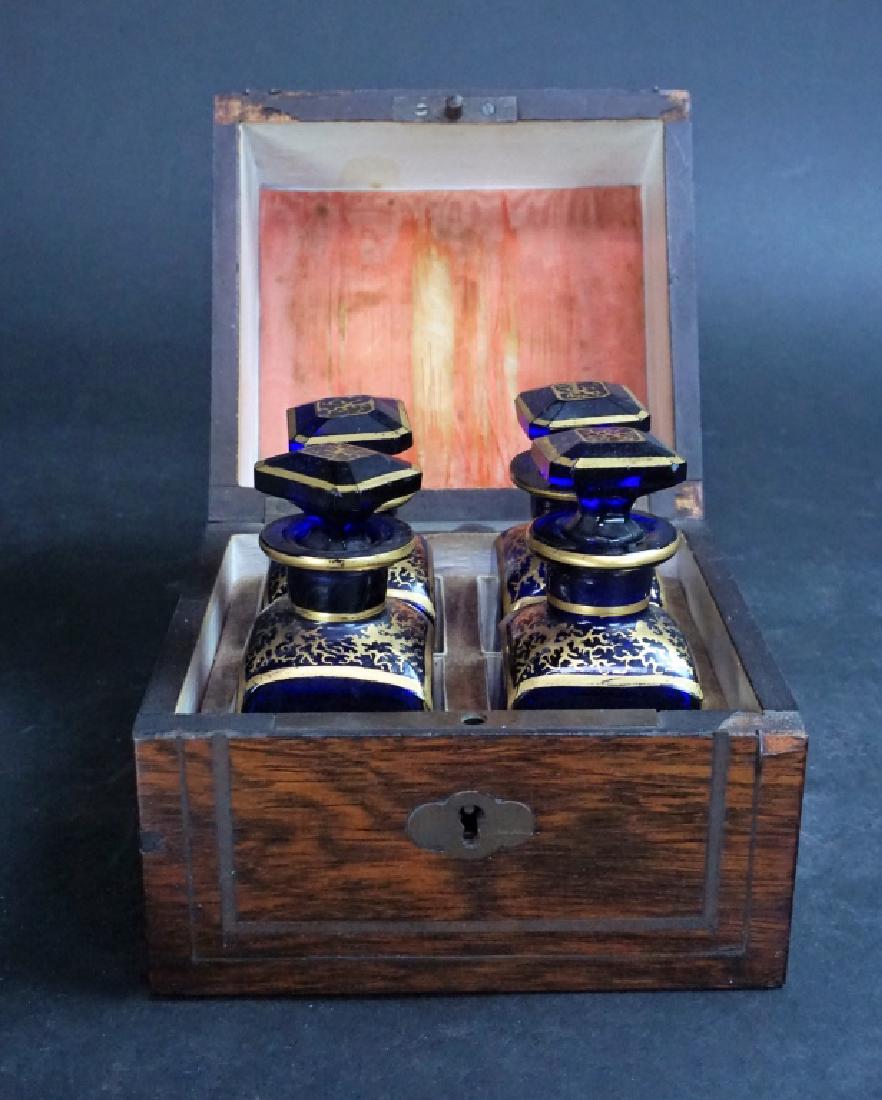ANTIQUE WOODEN SCENT BOTTLE BOX (1 of 7)