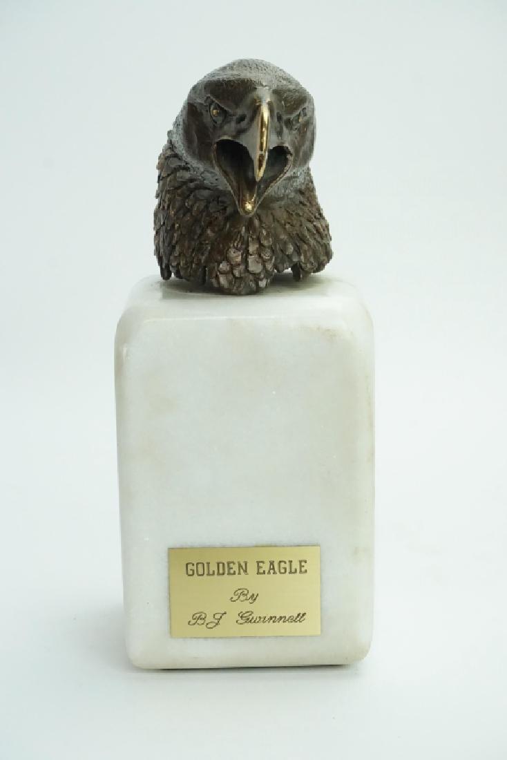 BRONZE GOLDEN EAGLE HEAD STATUE BY BJ GWINNELL (1 of 4)
