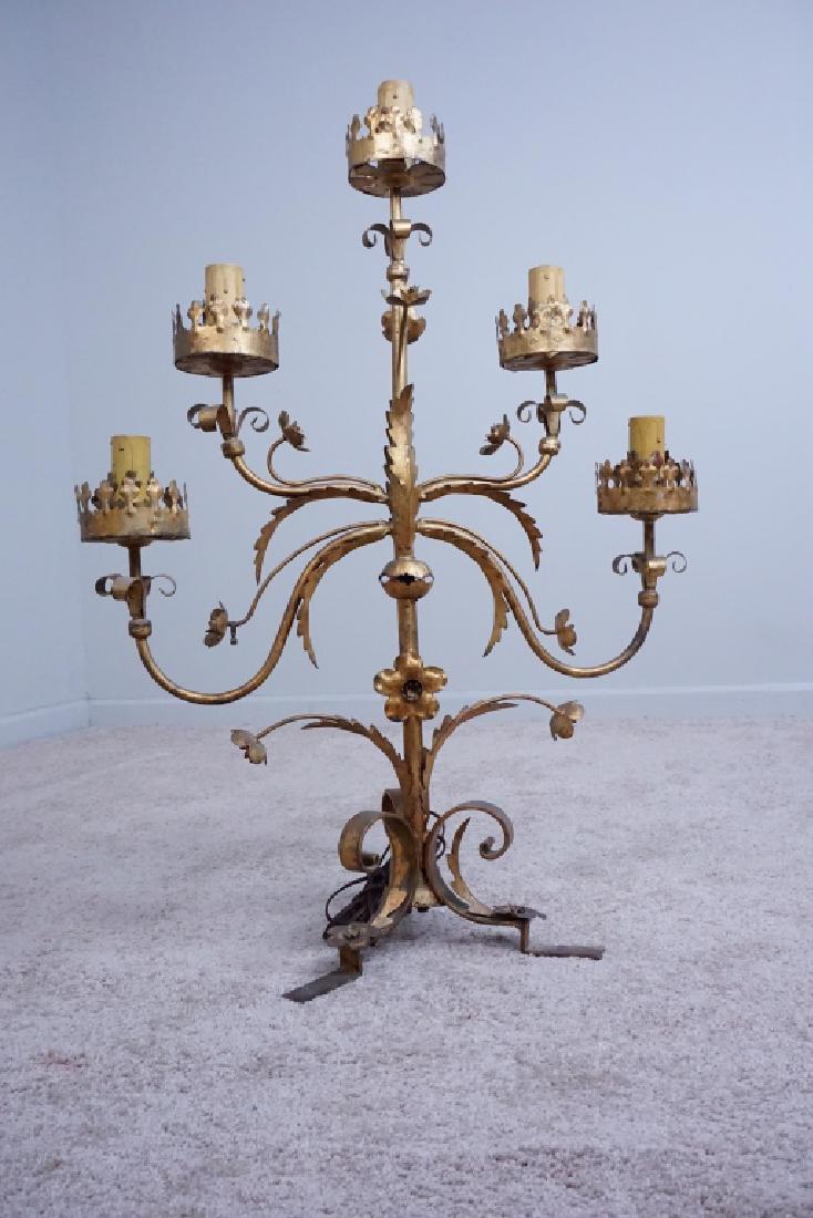 ELECTRIC 5 BULB FREE STANDING CANDELABRA (1 of 3)