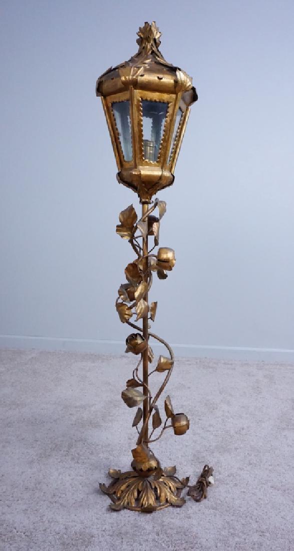 ELECTRIC LAMP POST WITH ROSE VINE EMBELISHMENTS (1 of 3)