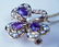 14K YELLOW GOLD AMETHYST & SEED PEARL PENDANT - 2