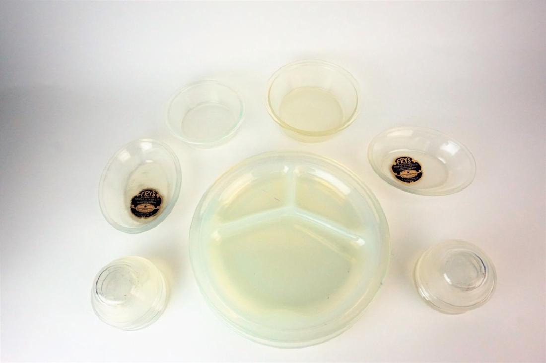 13pcs ASSORTED ANTIQUE OPALESCENT FRY GLASS (1 of 3)