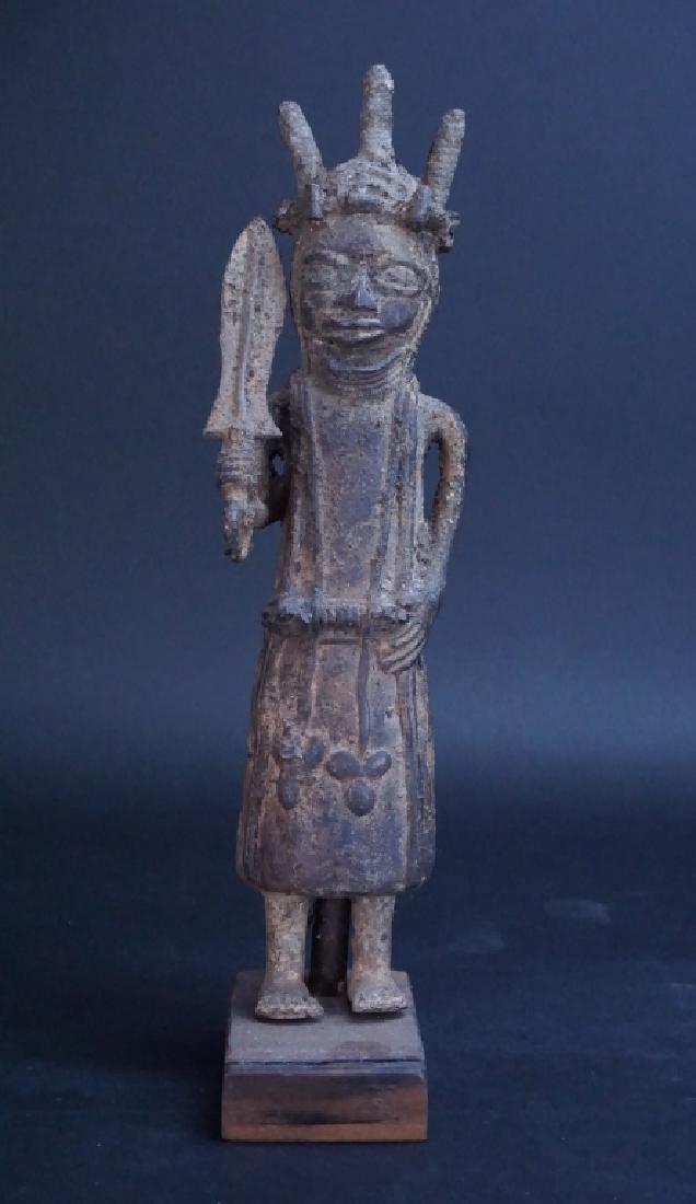 ETHNIC AFRICAN METAL WARRIOR FIGURE (1 of 5)