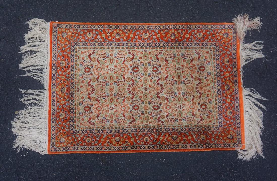 CHINESE SILK THROW RUG (1 of 2)