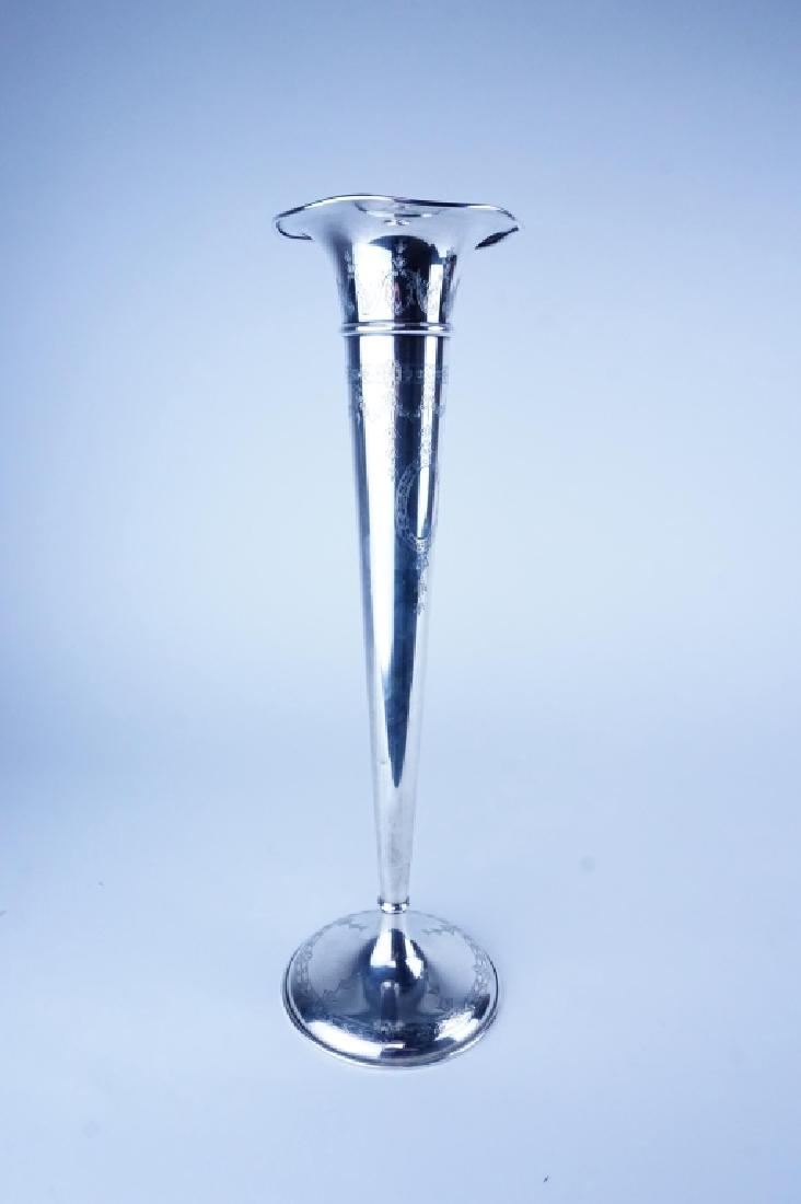 GORHAM STERLING SILVER TRUMPET VASE (1 of 9)