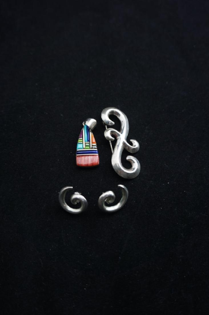 4pcs ASSORTED STERLING SILVER JEWELRY (1 of 6)