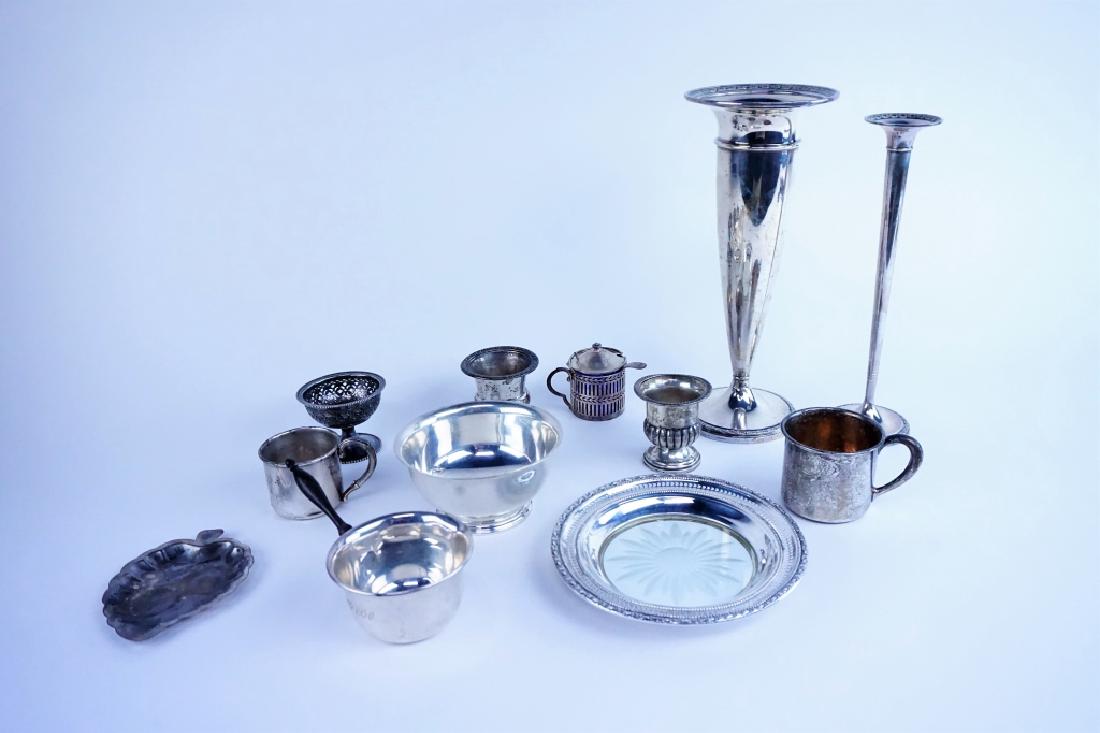 12pcs ASSORTED STERLING SILVER HOLLOWARE (1 of 7)