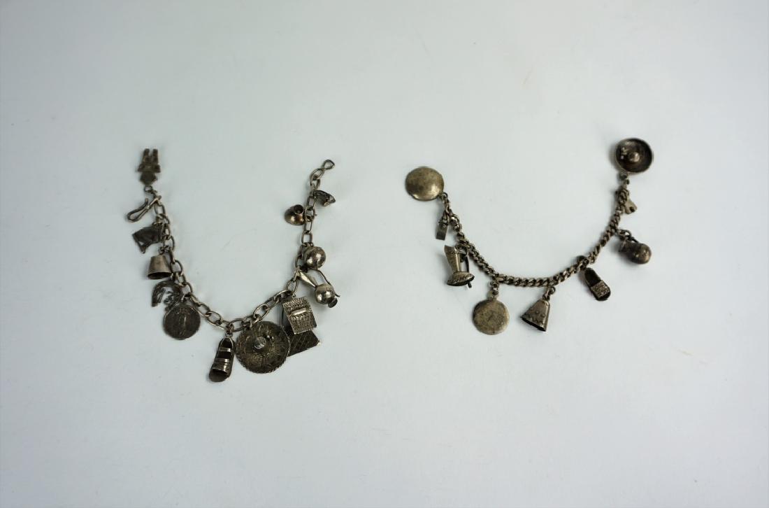 (2) STERLING SILVER CHARM BRACELETS (1 of 6)