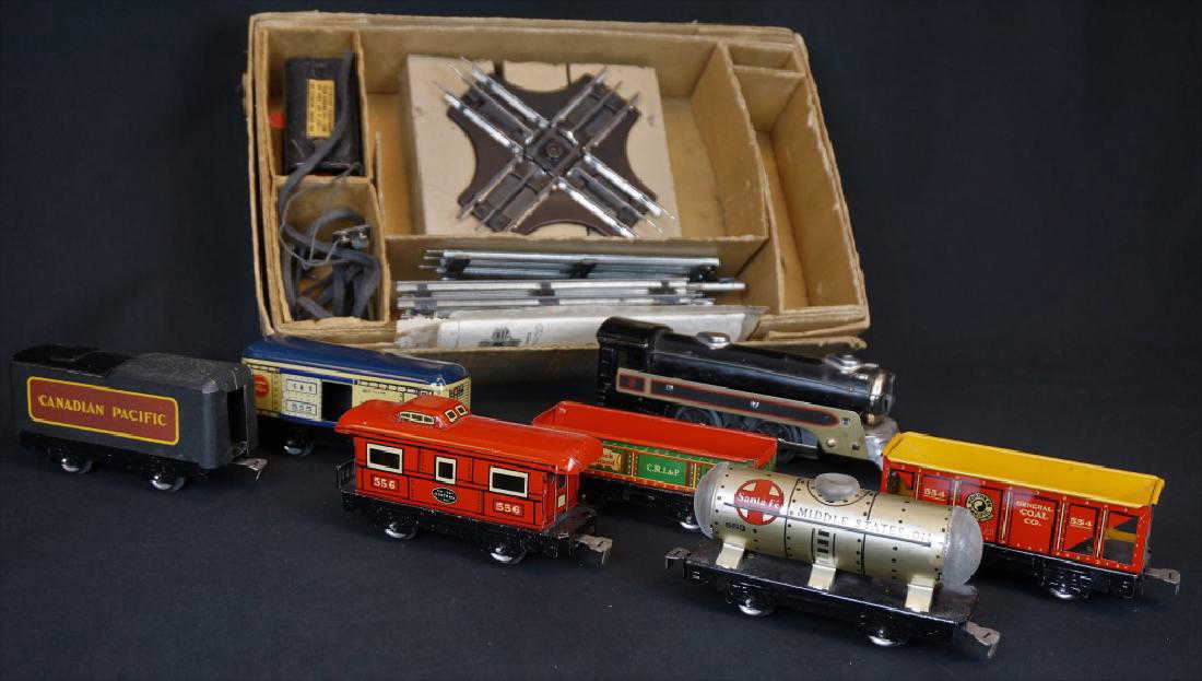 VINTAGE MARX MARLINE TIN LITHO TRAIN SET OSCALE