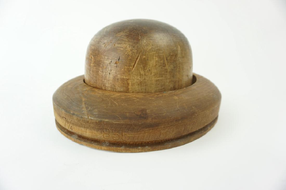 2pc ANTIQUE WOOD MILLINERY HAT BLOCK (1 of 7)
