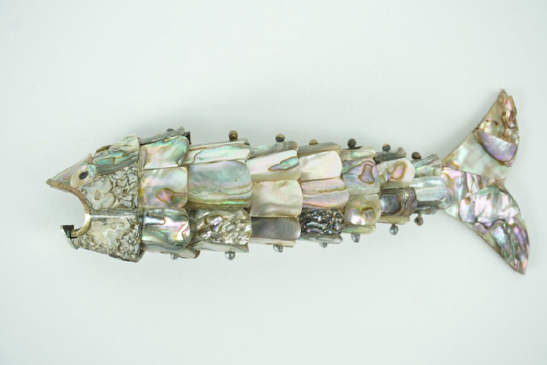 ABALONE SCALE ARTICULATED FISH BOTTLE OPENER (1 of 4)