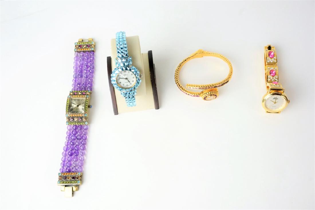 (4) ASSORTED CRYSTAL QUARTZ WATCHES (1 of 9)