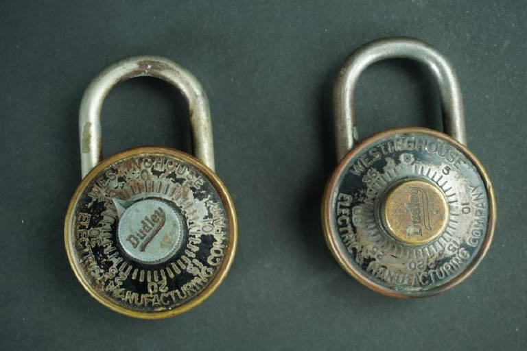 Pair Of Antique Dudley Combination Locks