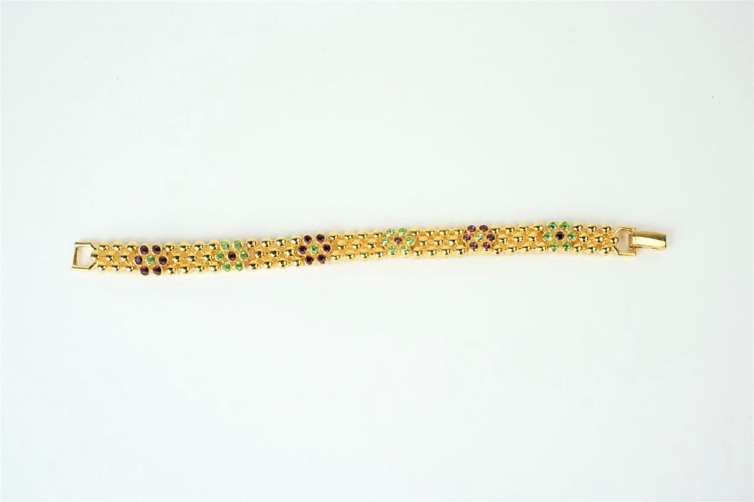 KENNETH JAY LANE COUNTRY CLUB CRYSTAL BRACELET (1 of 3)