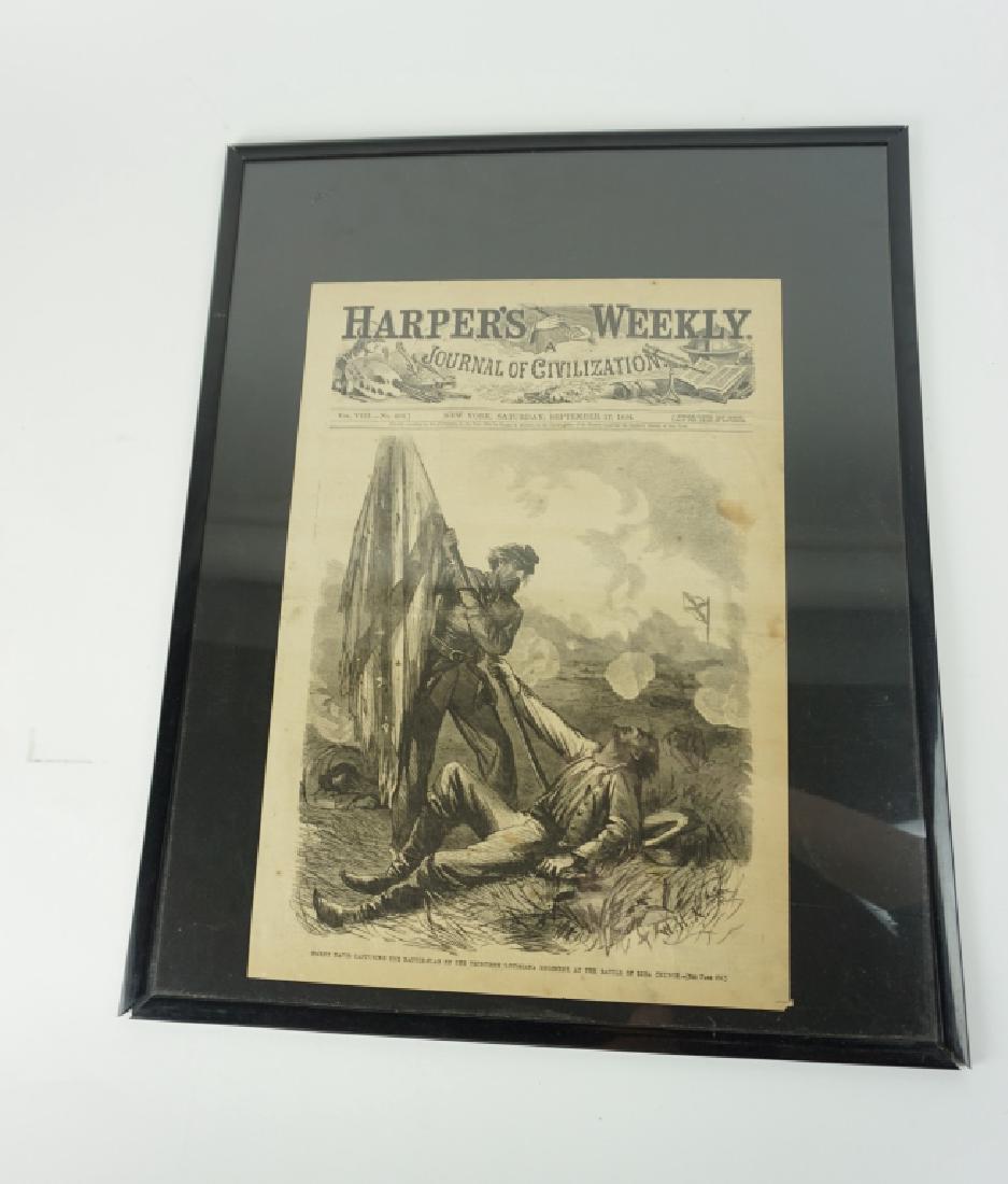 FRAMED 1864 HARPER'S WEEKLY COVER (1 of 4)