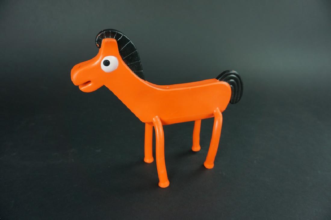 “POKEY” GUMBY’S CARTOON HORSE FIGURE: “POKEY” GUMBY’S CARTOON HORSE FIGURE – Made by Jesco, Prema Toy Co 1965 ; Condition - Minor spots of missing paint; never stretched out ; Measures: 9"H x 9"W