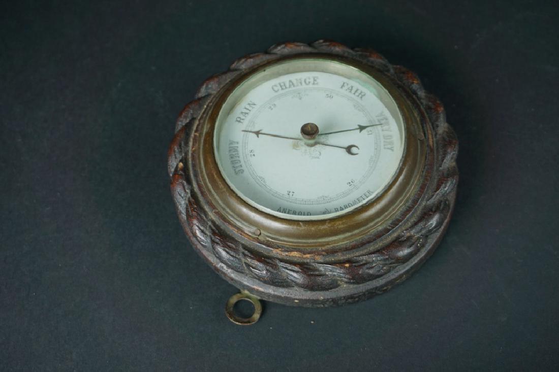 ANTIQUE ANEROID NAVAL BAROMETER (1 of 3)