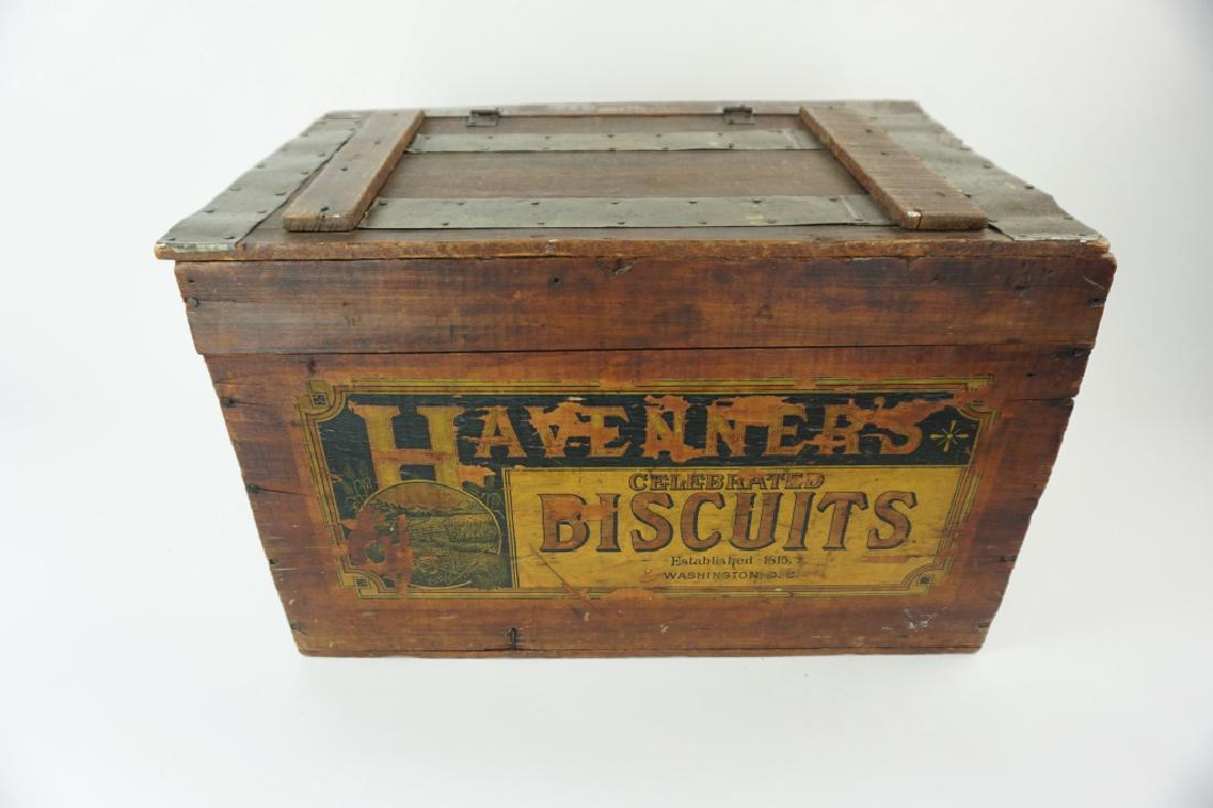 ANTIQUE HAVENNER'S BISCUIT CRATE (1 of 6)