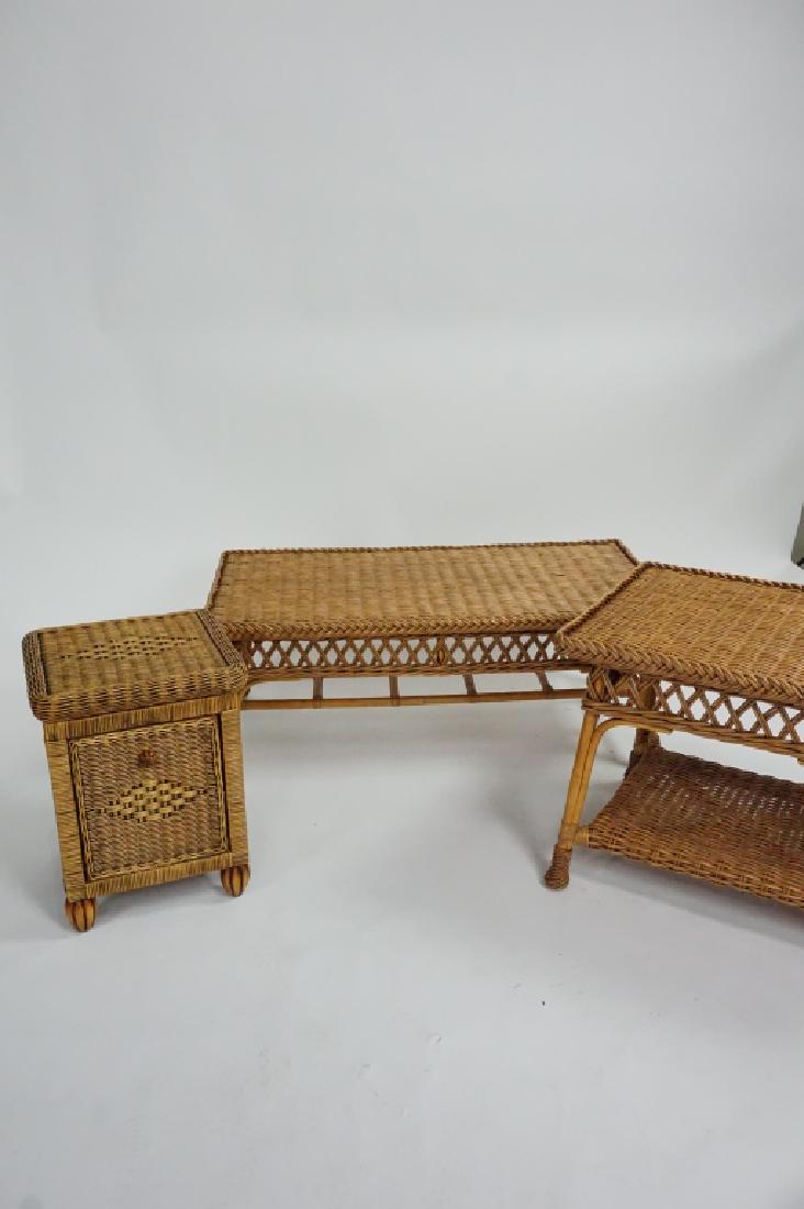 3pcs ASSORTED WICKER PATIO FURNITURE (1 of 7)