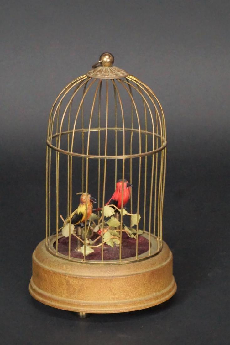 VINTAGE BRASS BIRD CAGE MUSIC BOX (1 of 7)