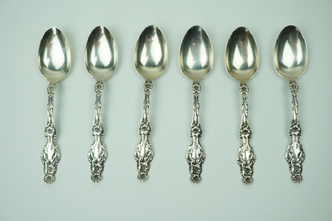 (6) 1902 WHITING LILY STERLING 5 O’CLOCK TEASPOONS (1 of 4)