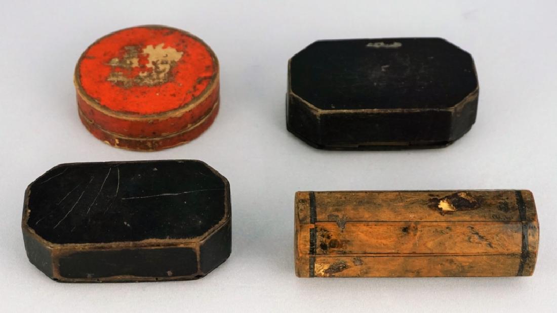 (4) ASSORTED VINTAGE STAMP/SNUFF BOXES (1 of 2)