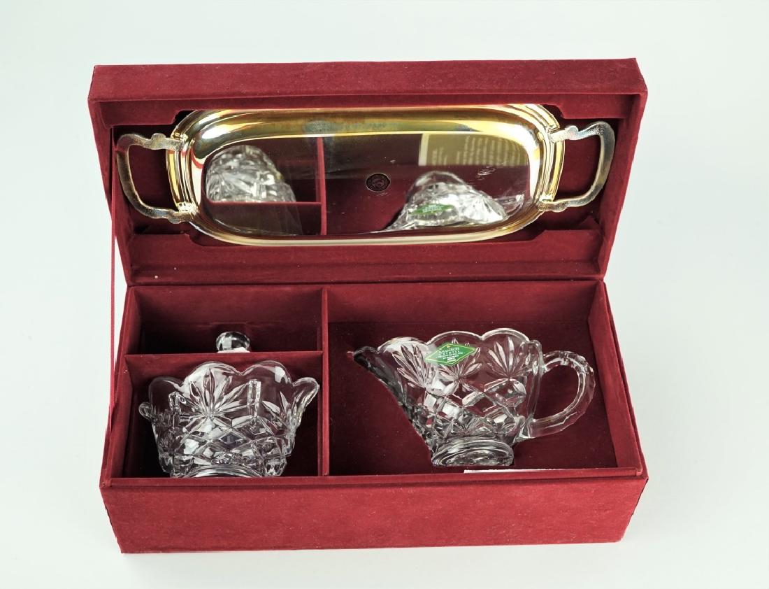 3pc GODINGER SHANNON CRYSTAL TEA SET (1 of 9)