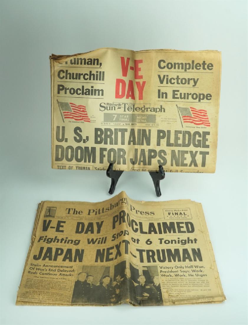 (2) WORLD WAR II NEWSPAPERS (1 of 3)
