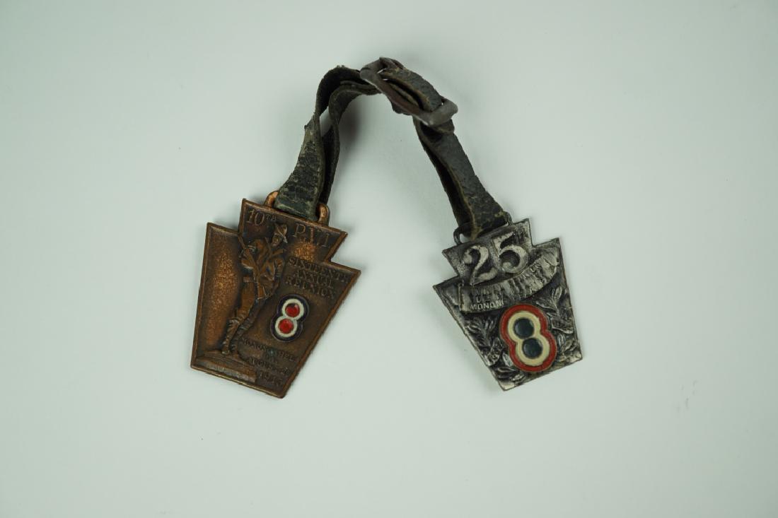2 SPANISH AMERICAN WAR VETERAN WATCH FOBS (1 of 3)
