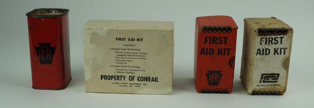 (4) VINTAGE RAILROAD FIRST AID KITS (1 of 4)