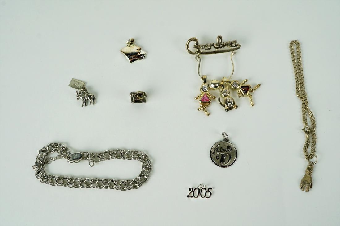 9pc ASSORTED STERLING CHARM LOT (1 of 7)