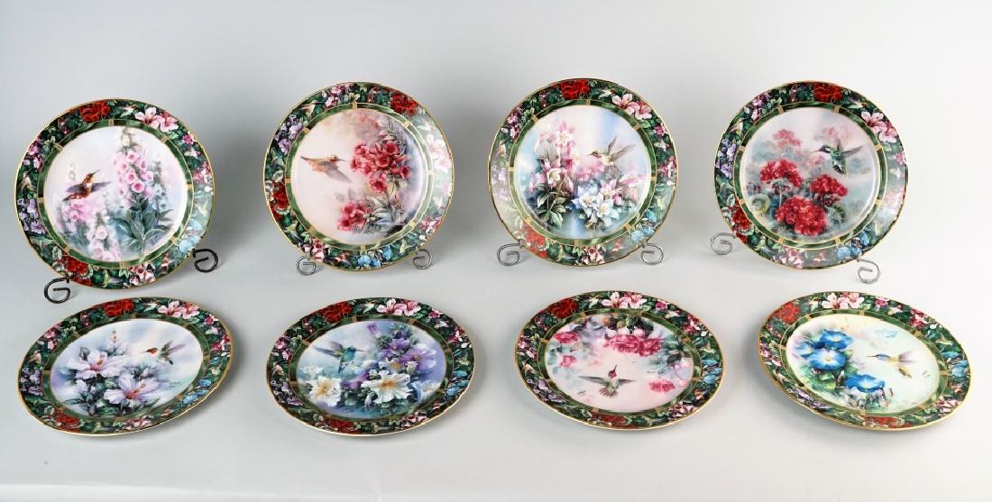 8pc LEAN LIU "HUMMINGBIRD TREASURY" PLATE SET (1 of 8)