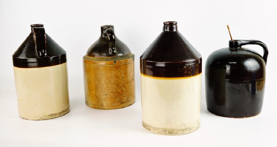 (4) VINTAGE STONEWARE JUGS (1 of 5)
