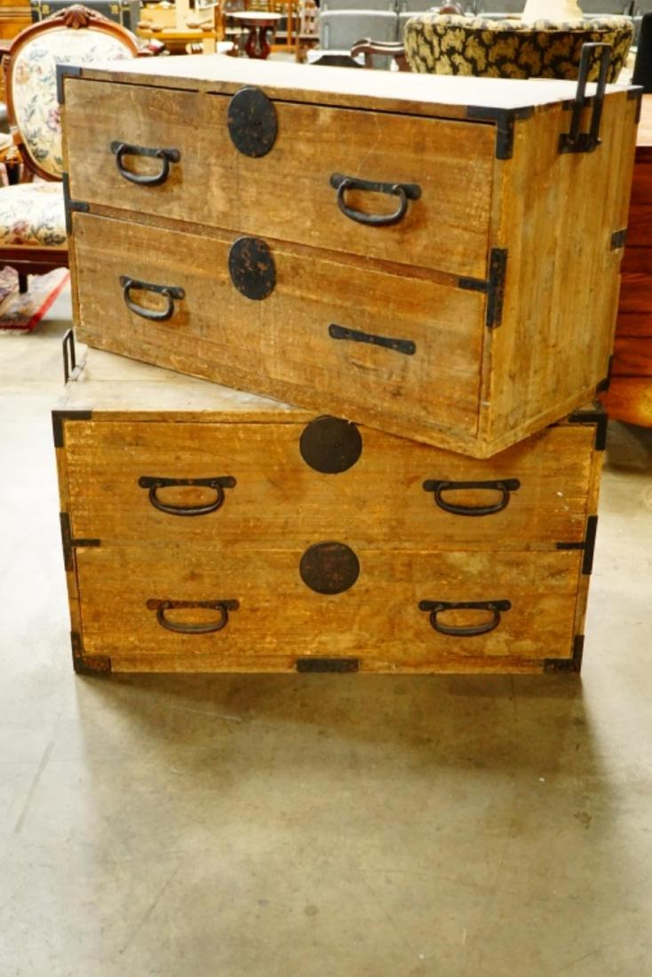 PAIR OF ANTIUQE KOREAN CHESTS (1 of 15)