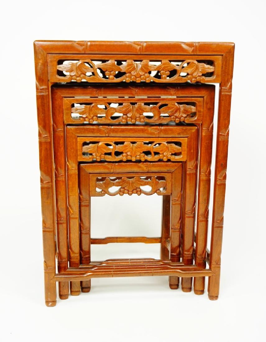 SET OF 4 ROSEWOOD NESTING TABLES (1 of 7)