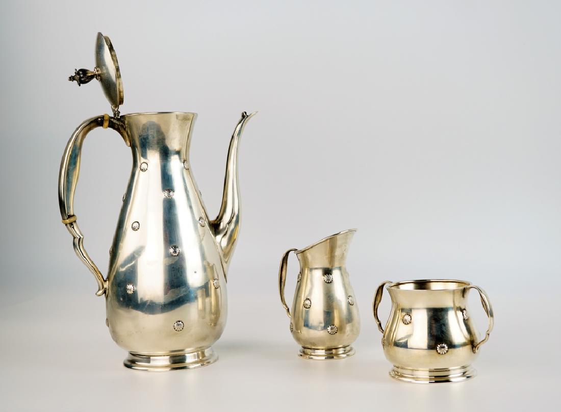 3pc REED & BARTON "FAR EAST" STERLING COFFEE SET (1 of 8)