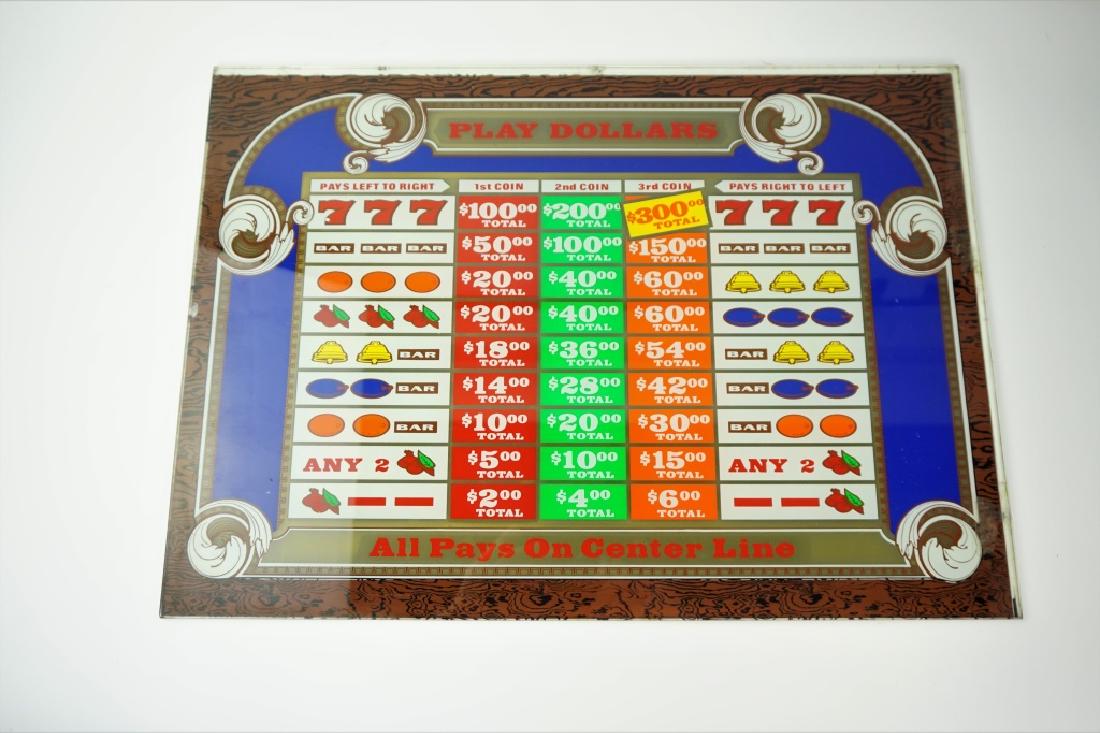 VINTAGE SLOT MACHINE GLASS 1 PLAY