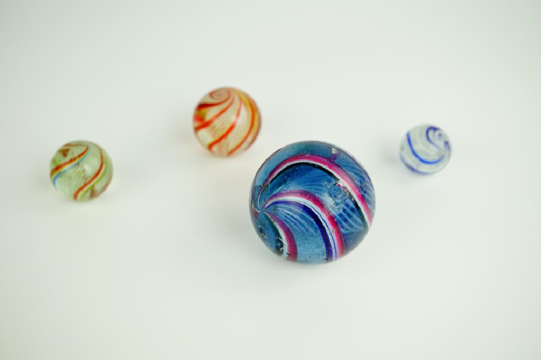 (4) GERMAN HANDMADE LATTICINIO MARBLES (1 of 19)