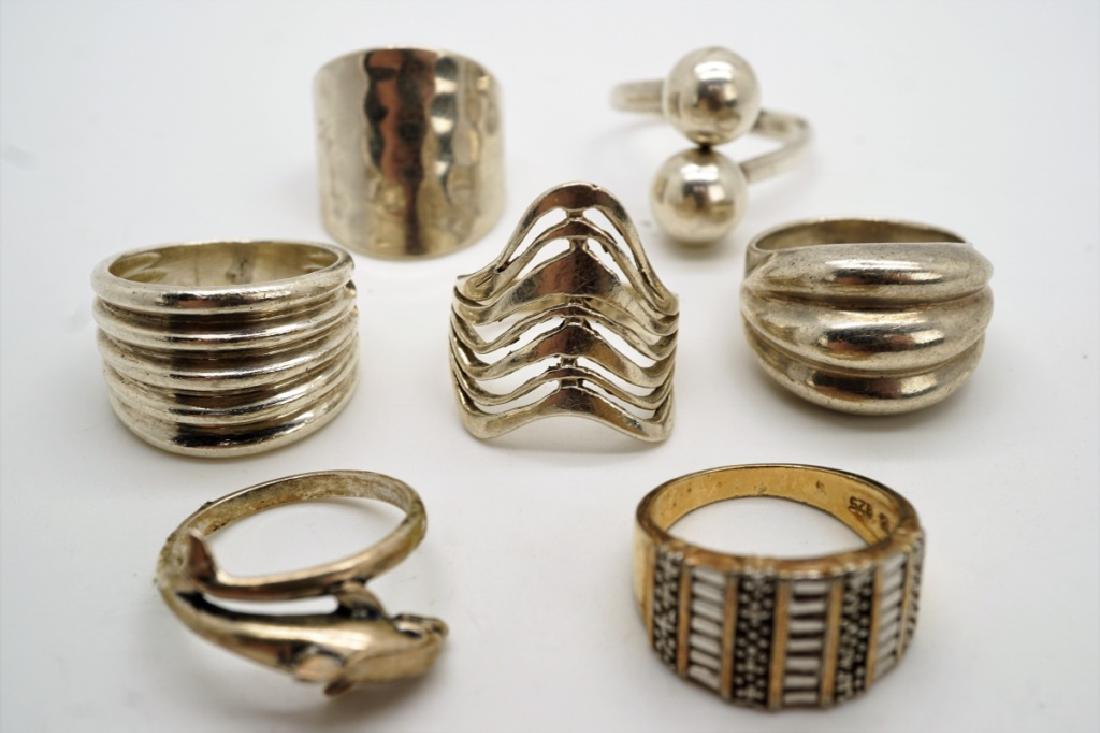 (7) ASSORTED STERLING SILVER RINGS (1 of 7)