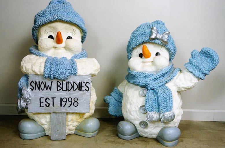 3) Snow Buddies Store Display Figures