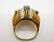 18K GOLD DIAMOND & GEMSTONE RETRO FASION RING - 4