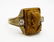 10K GOLD TIGERS EYE & DIAMOND CAMEO MEN’S RING