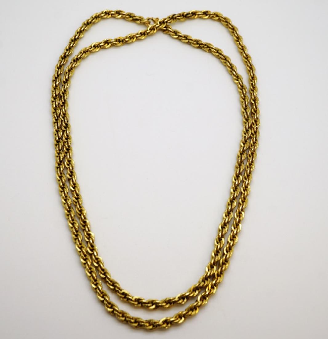 VINTAGE ITALIAN 14K GOLD ORIGINAL ROPE CHAIN