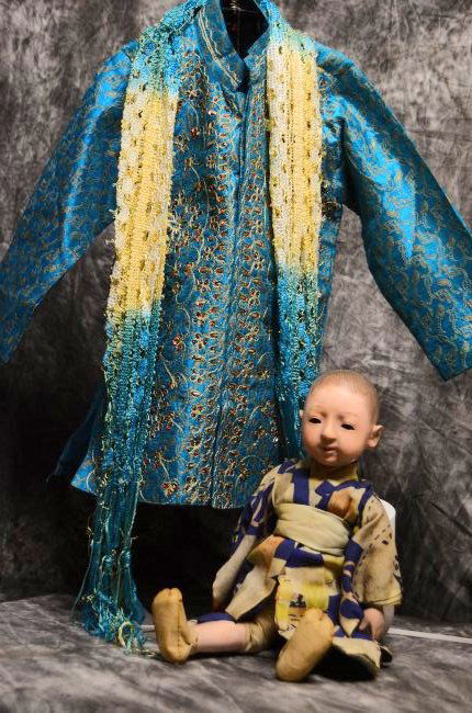 AUTHENITC 1920's  ASIAN ATTIRE  BISQUE DOLLS COSTUMING (1 of 5)