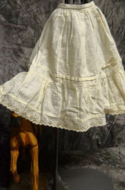 HUGE ANTIQUE UNDERSKIRT FOR LARGE BISQUE DOLLS (1 of 3)